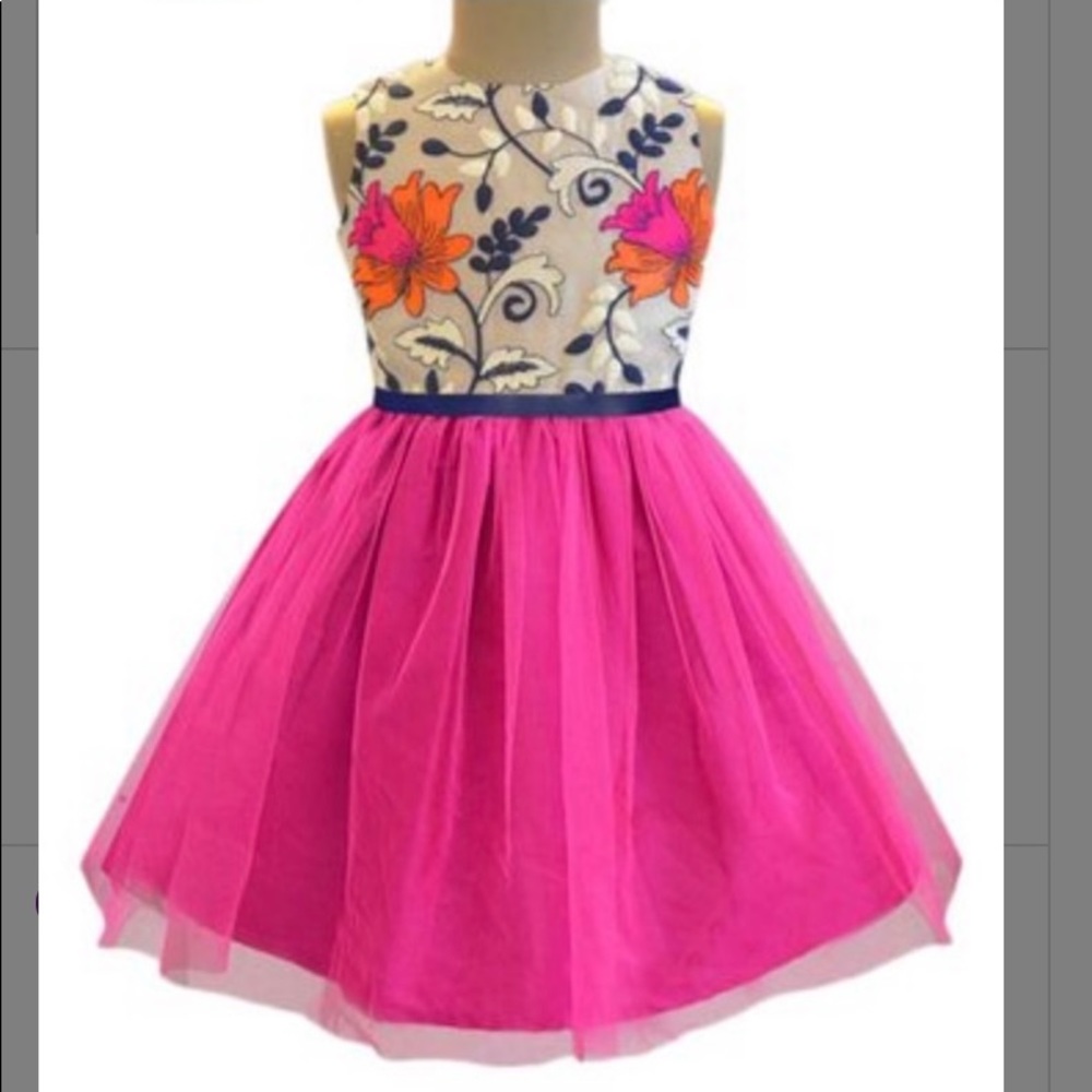 Bloom Tulle-Overlay A-Line Dress
